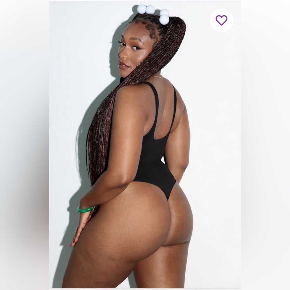 YITTY Nearly Naked Shaping Thong Bodysuit (XS/S, Black)